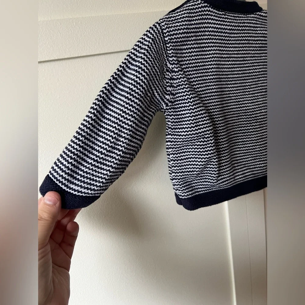Janie And Jack Baby‎ Infant Vintage Striped Anchor Sweater Size 6-12 Months